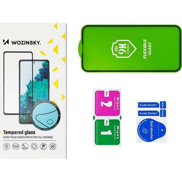 Wozinsky Wozinsky Full Cover Flexi Nano folia szklana szkło hartowane z ramką Samsung Galaxy S22+ (S22 Plus) przezroczysty 10014632 9145576242056