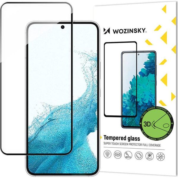 Wozinsky Wozinsky 3D Edge Nano Flexi Glass folia szklana szkło hartowane na cały ekran z ramką Samsung Galaxy S22 przezroczysty 10014633 9145576239650