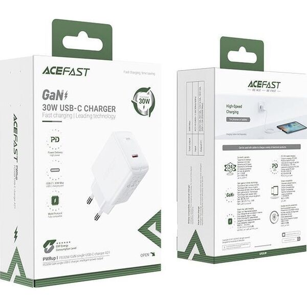 Ładowarka Acefast A21 1x USB-C  (6974316281139) 10016601 6974316281139