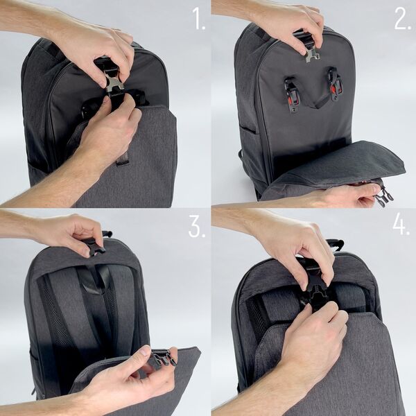 Wozinsky Torba rowerowa na bagażnik plecak rowerowy ze stelażem 2w1 40l czarny (WBB33BK) 10017988 5907769301360