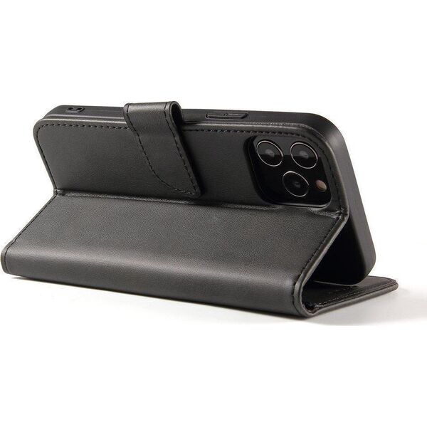 Hurtel Magnet Case elegancki futerał etui pokrowiec z klapką i funkcją podstawki Honor Magic3 Pro czarny 10062445 9145576241684