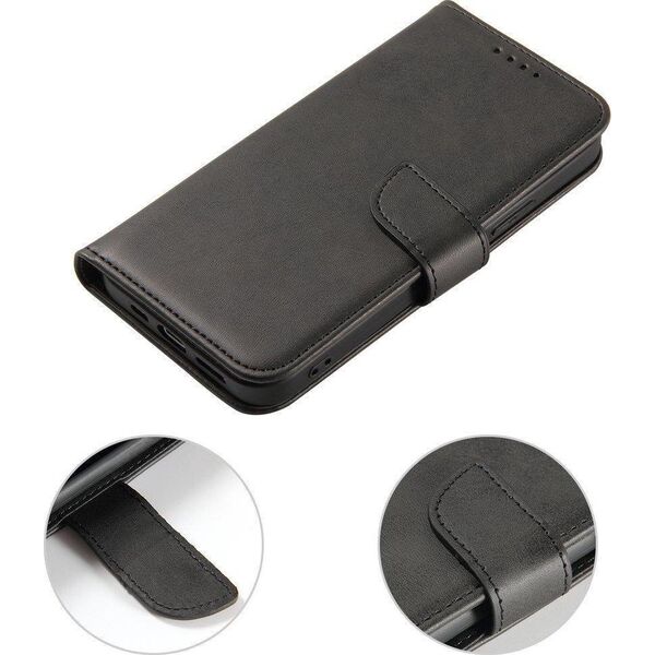 Hurtel Magnet Case elegancki futerał etui pokrowiec z klapką i funkcją podstawki Huawei nova 8 czarny 10062448 9145576241677