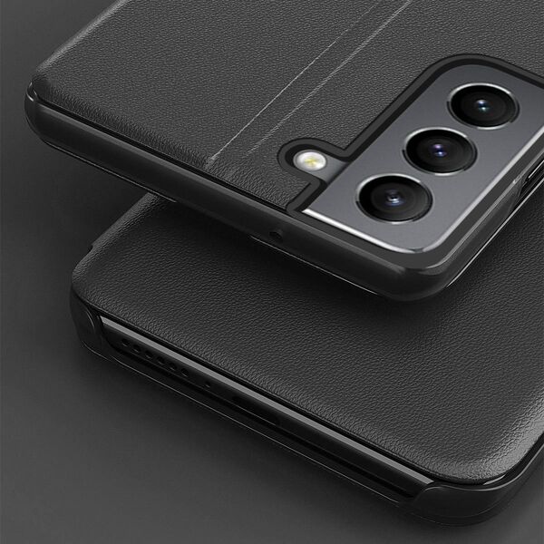 Hurtel Eco Leather View Case elegancki futerał etui z klapką i funkcją podstawki Samsung Galaxy S22+ (S22 Plus) czerwony 10062486 9145576241141