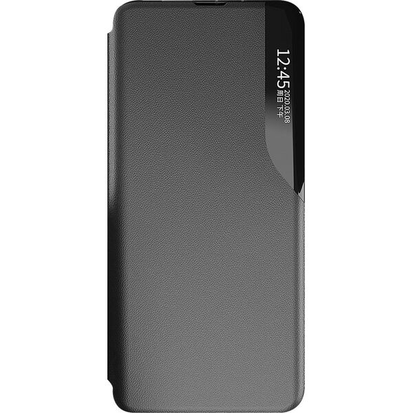 Hurtel Eco Leather View Case elegancki futerał etui z klapką i funkcją podstawki Samsung Galaxy S22+ (S22 Plus) czarny 10062487 9145576241165