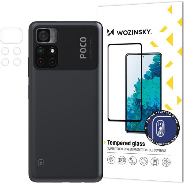 Wozinsky Pretender Camera Glass szkło hartowane 9H na cały aparat kamerę Xiaomi Poco M4 Pro 5G 10063047 9145576240465