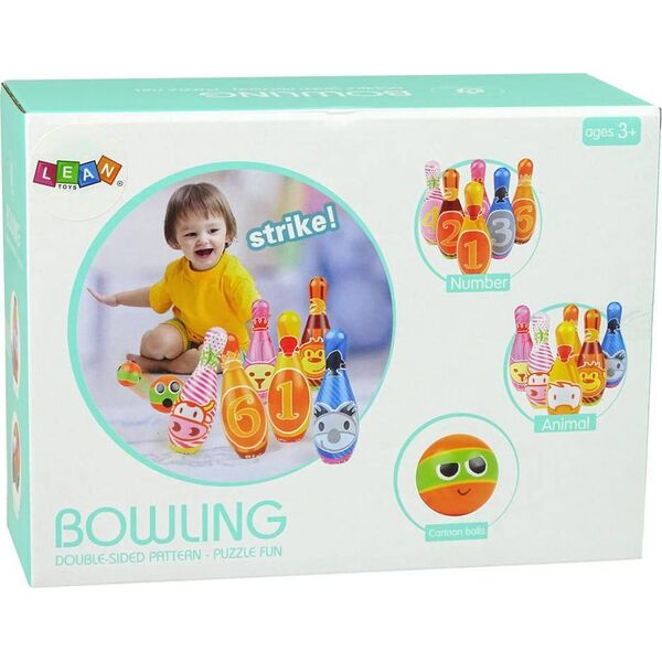 LeanToys Zestaw Do Gry Miękkie Kręgle 6 Sztuk Kolorowe Kula Liczby 10074164 5904665993163