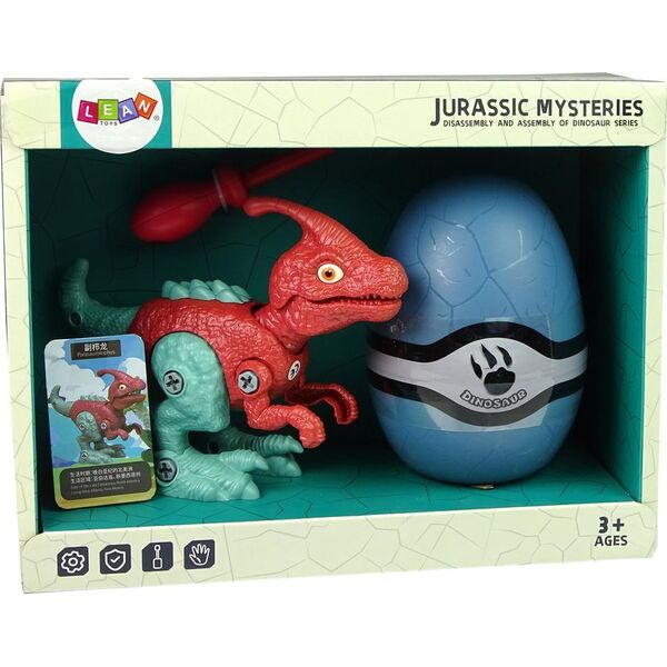 LeanToys Zestaw Dinozaur Parasaurolophus z Jajkiem DIY Śrubokręt 10074213 5904665992517