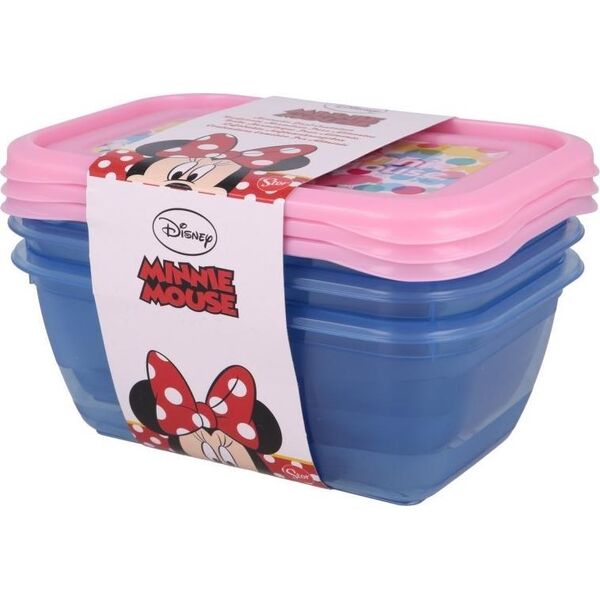 Minnie Mouse Minnie Mouse - Zestaw pojemników na żywność 540 ml (3 szt.) 10074691 8412497111053