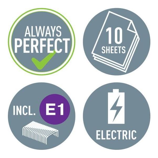 Zszywacz Leitz Zszywacz elektryczny na baterie WOW, żółty, 3 lata gwarancji, 10 kartek 55661016 10089555 4002432122332
