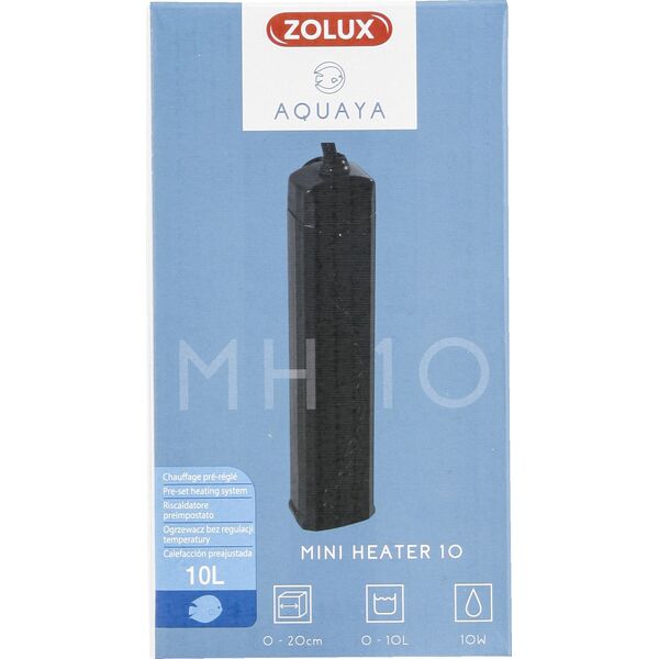 Zolux Aquaya Mini Heater 10 W - grzałka do akw. 0-10 l kol. czarny 10104394 3336023361413