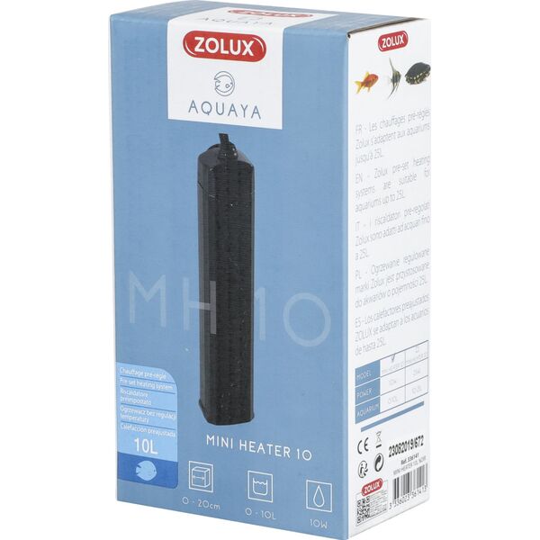 Zolux Aquaya Mini Heater 10 W - grzałka do akw. 0-10 l kol. czarny 10104394 3336023361413