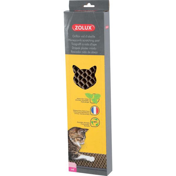 Zolux Drapka kartonowa Plaster miodu z kocimiętką 110x40x450 mm 10104459 3336025040286