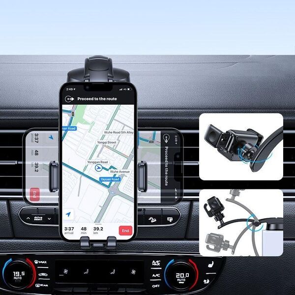 Joyroom Joyroom Uchwyt samochodowy Joyroom JR-ZS283 Dash & Windshield Car Mount Black 10112692 6941237176554