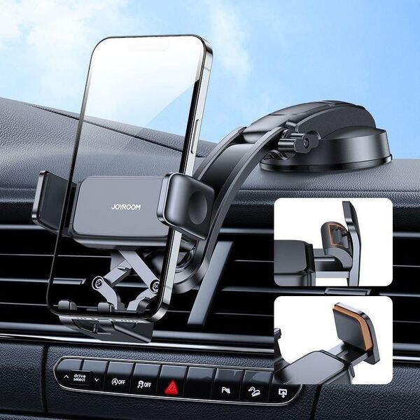 Joyroom Joyroom Uchwyt samochodowy Joyroom JR-ZS283 Dash & Windshield Car Mount Black 10112692 6941237176554