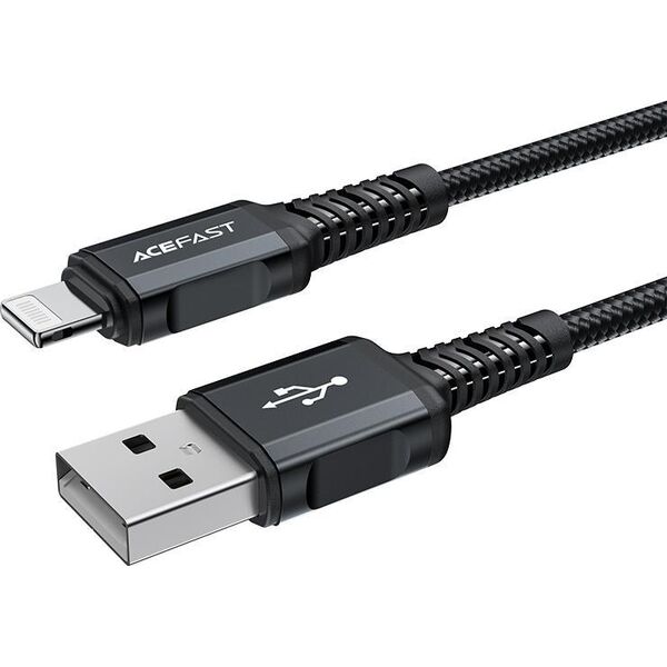 Kabel USB Acefast USB-A - Lightning 1.8 m Czarny (6974316281313) 10119013 6974316281313