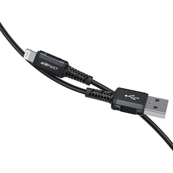 Kabel USB Acefast USB-A - Lightning 1.8 m Czarny (6974316281313) 10119013 6974316281313