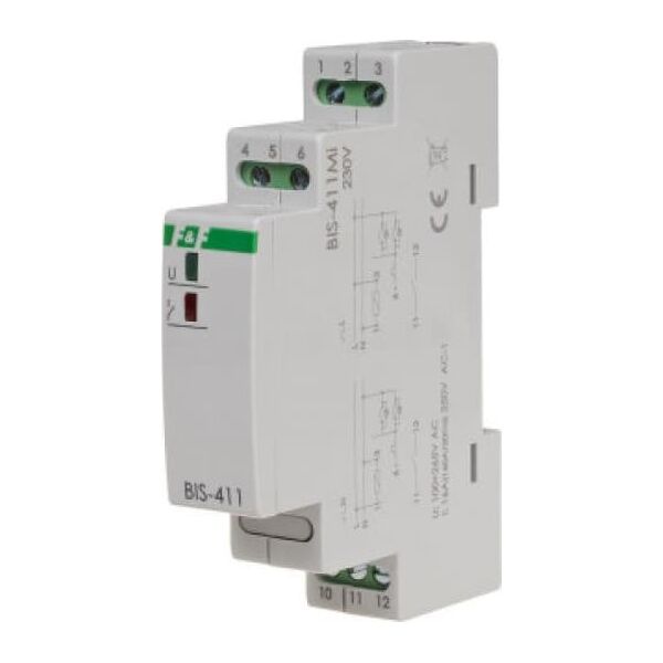 F&F Przekaźnik bistabilny 1P 16A 230V AC z pamięcią Inrush 160A/20ms BIS-411M-LED 10133878 5902431670096