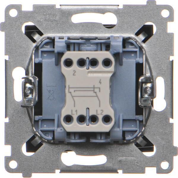Kontakt-Simon Simon 54 Łącznik krzyżowy 10AX 250V szybkozłącza czarny mat DW7.01/49 10134683 5902787870324