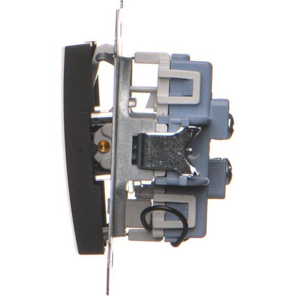 Kontakt-Simon Simon 54 Łącznik schodowy podwójny z podświetleniem (moduł) 10AX 250V zaciski śrubowe czarny mat DW6/2L.01/49 10134685 5902787870409