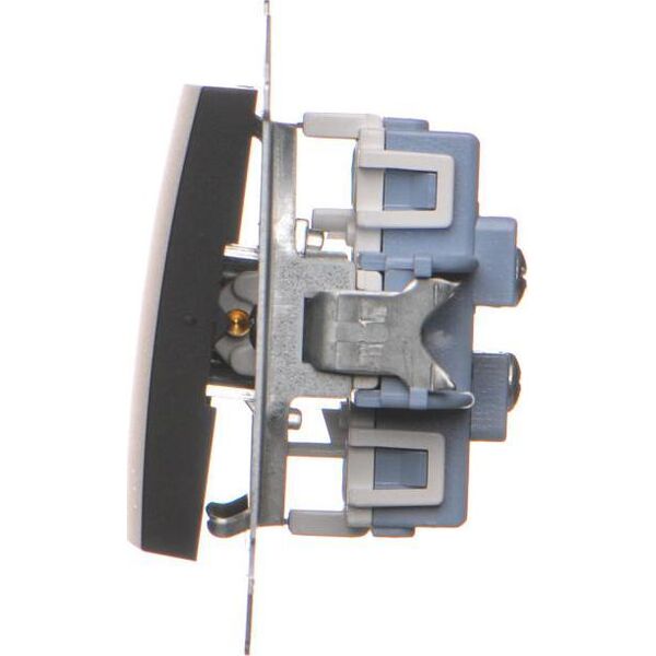 Kontakt-Simon Simon 54 Łącznik schodowy podwójny (moduł) 10AX 250V zaciski śrubowe czarny mat DW6/2.01/49 10134686 5902787870393