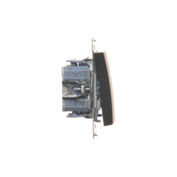Kontakt-Simon Simon 54 Łącznik krzyżowy podwójny z podświetleniem (moduł) 10AX 250V szybkozłącza czarny mat DW7/2L.01/49 10134689 5902787870447