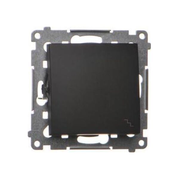 Kontakt-Simon Simon 54 Łącznik schodowy (moduł) 10AX 250V szybkozłącza czarny mat DW6.01/49 10134699 5902787870294