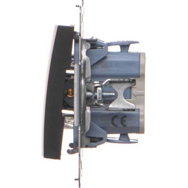 Kontakt-Simon Simon 54 Łącznik schodowy (moduł) 10AX 250V szybkozłącza czarny mat DW6.01/49 10134699 5902787870294