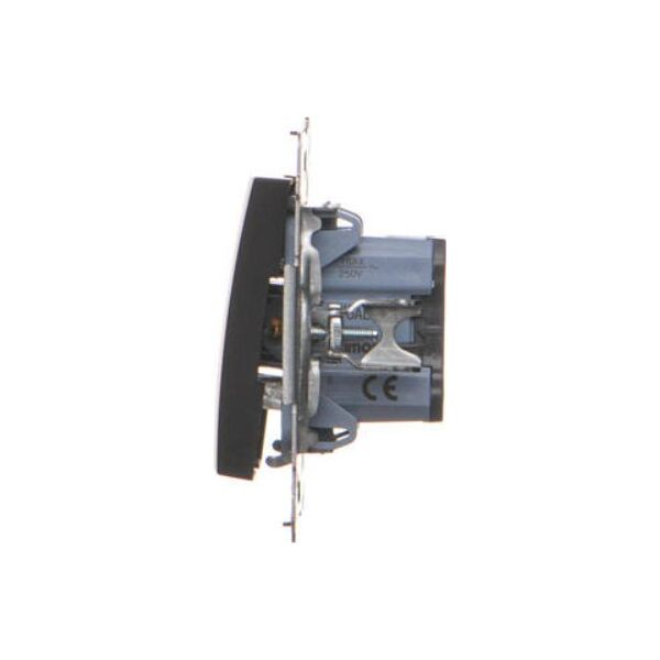 Kontakt-Simon Simon 54 Łącznik schodowy z podświetleniem LED (moduł) 16AX 250V zaciski śrubowe czarny mat DW6AL.01/49 10134707 5902787870317