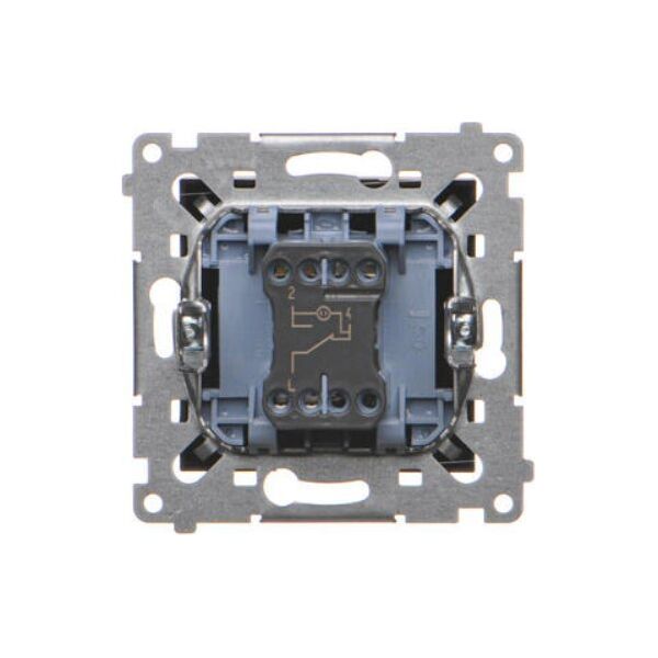 Kontakt-Simon Simon 54 Łącznik schodowy z podświetleniem LED (moduł) 16AX 250V zaciski śrubowe czarny mat DW6AL.01/49 10134707 5902787870317