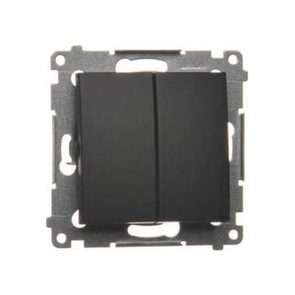 Kontakt-Simon Simon 54 Łącznik świecznikowy (moduł) 10AX 250V szybkozłącza czarny mat DW5.01/49 10134708 5902787870331