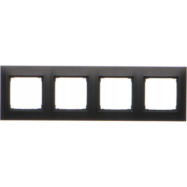 Kontakt-Simon Simon 54 Premium Ramka 4-krotna PREMIUM do puszek karton-gips IP20 / IP44 czarny mat DRK4/49 10134776 5902787871956