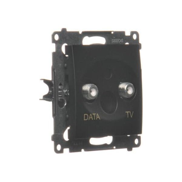 Kontakt-Simon Simon 54 Gniazdo TV-DATA. Dwa porty wyjściowe typu F (moduł). Częstotliwość dla wejścia 5-1000 MHz czarny mat DAD1.01/49 10139091 5902787871185