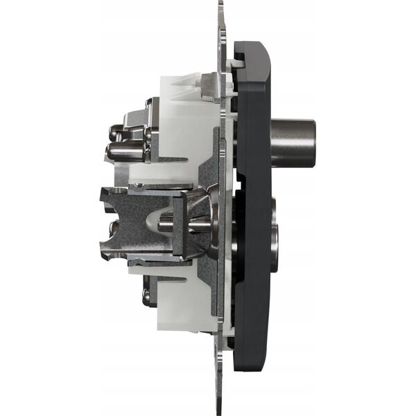 Schneider Electric Sedna Design, Gniazdo R/TV/SAT końcowe (4dB), czarny antracyt 10139113 3606481467416