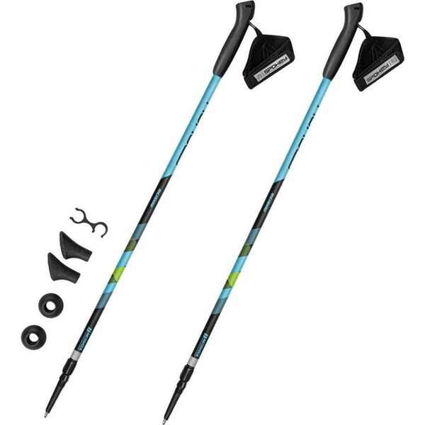 Spokey Kijki Nordic Walking Meadow niebiesko-czarno-zielone 929462 10141438 5902693294627