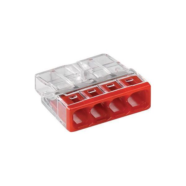 Wago Szybkozłączka 2273-204 4X0,5-2,5 MM2 czerwona 5 szt. 10142618 5907522003081