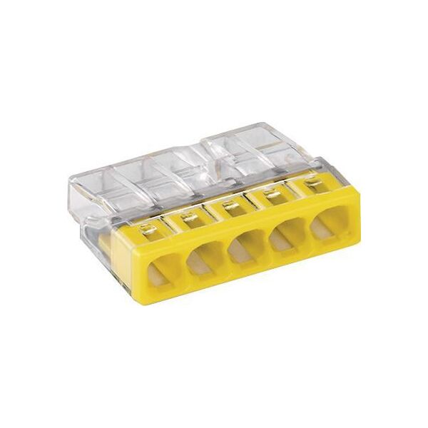 Wago SZYBKOZŁĄCZKA WAGO 2273-205 5X0,5-2,5 MM2 ŻÓŁTA 5 SZTUK 10142619 5907522003135