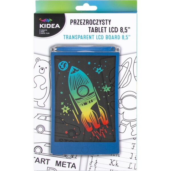 Kidea Przezroczysty tablet LCD B Kidea niebieski 10156348 5901130090266