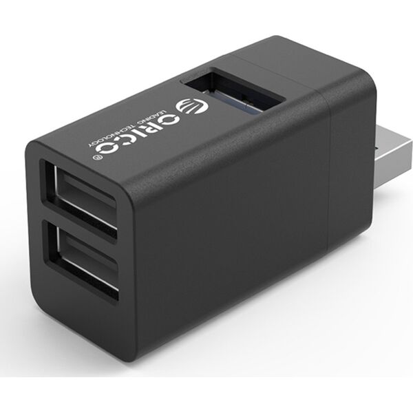 HUB USB Orico Mini hub 3x USB-A 2.0 (MINI-U32L-BK-BP) 10166008 6954301192299