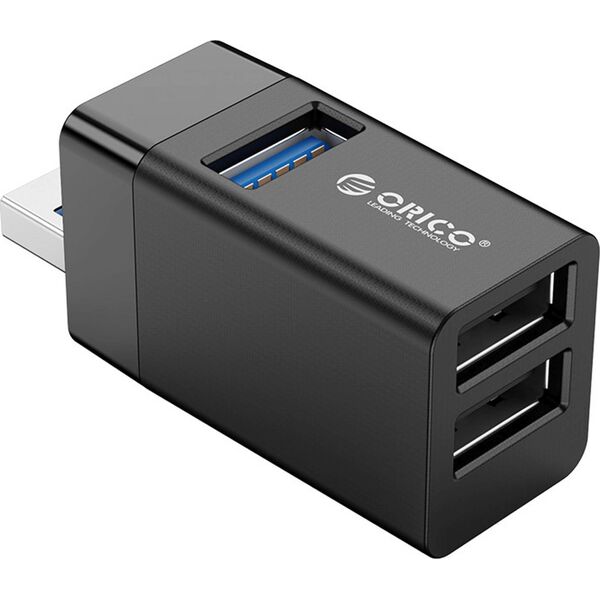 HUB USB Orico Mini hub 3x USB-A 2.0 (MINI-U32L-BK-BP) 10166008 6954301192299
