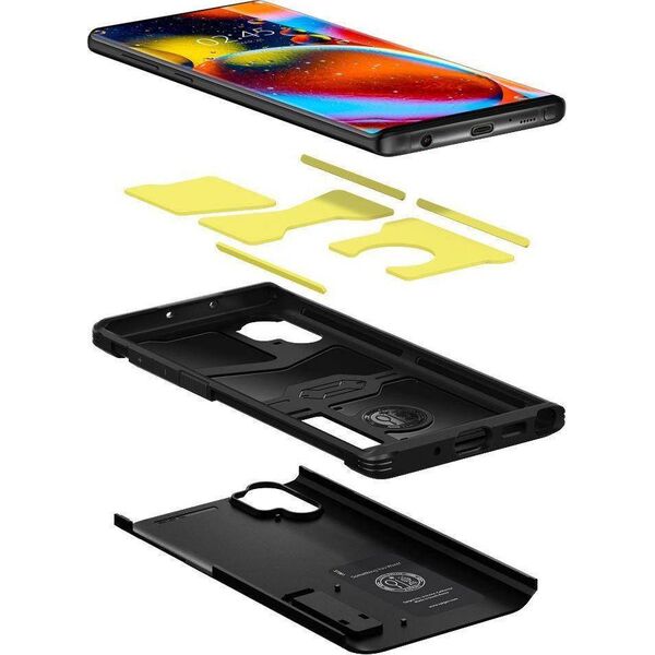 Spigen Etui Pancerne Spigen Tough Armor SAMSUNG GALAXY NOTE 10+ PLUS czarne 10169250 5903396124334