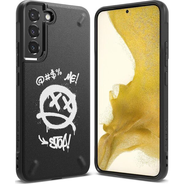 Ringke Ringke Onyx Design wytrzymałe etui pokrowiec Samsung Galaxy S22+ (S22 Plus) czarny (Graffiti) () 10169328 8809848206153