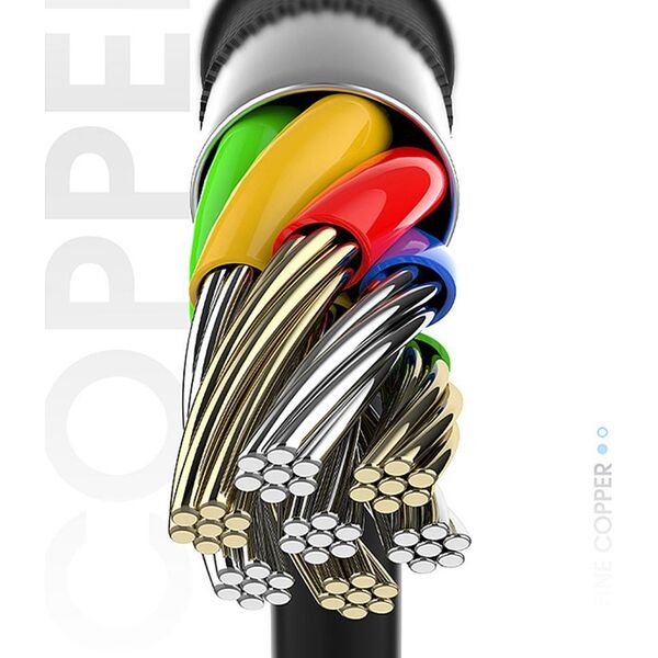 Kabel USB Dudao USB-A - USB-C 1 m Czarny (6973687242273) 10179462 6973687242275