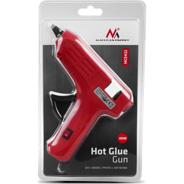 Pistolet do kleju Maclean Pistolet do klejenia na gorąco MCE432, 2 wkłady kleju 10190649 5902211122524