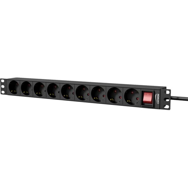 Caymon Listwa zasilająca 1U 19" 9x schuko CEE 7/4 (PSR109GS/B) 10191400 5414795043749
