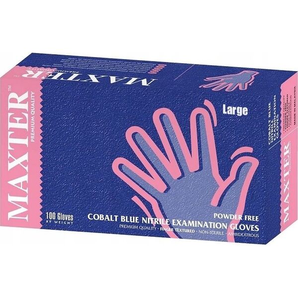 Maxter RĘKAWICE NITRYLOWE MAXTER COBALT BLUE L 100 SZT. 10198915 9555002111434