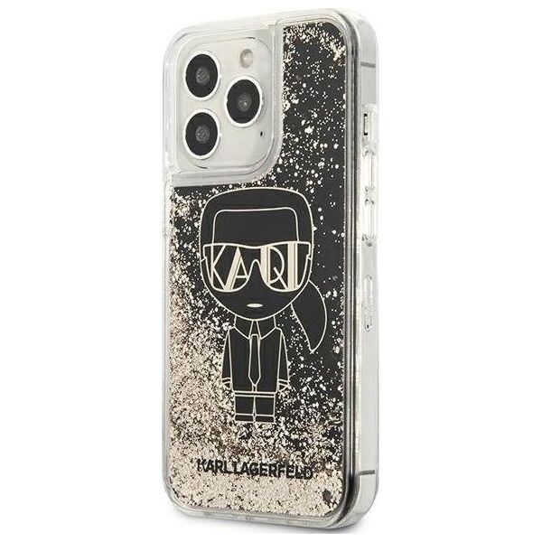 Karl Lagerfeld Karl Lagerfeld KLHCP13LLGGKBK iPhone 13 Pro/ 13 6,1"czarny/black hardcase Liquid Glitter Gatsby 10224206 3666339049829