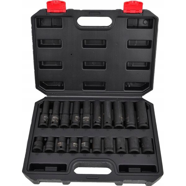 AWTools AWTOOLS ZESTAW NASADEK UDAROWYCH KRÓTKICH I DŁUGICH 1/2" 20ele. 10319534 5903678607234