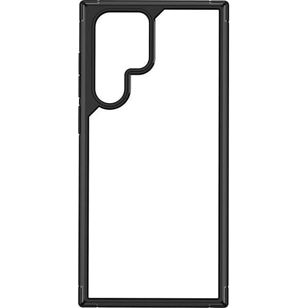 Crong Crong Hybrid Clear Cover - Etui Samsung Galaxy S22 Ultra (czarny) 10351771 5904310701525