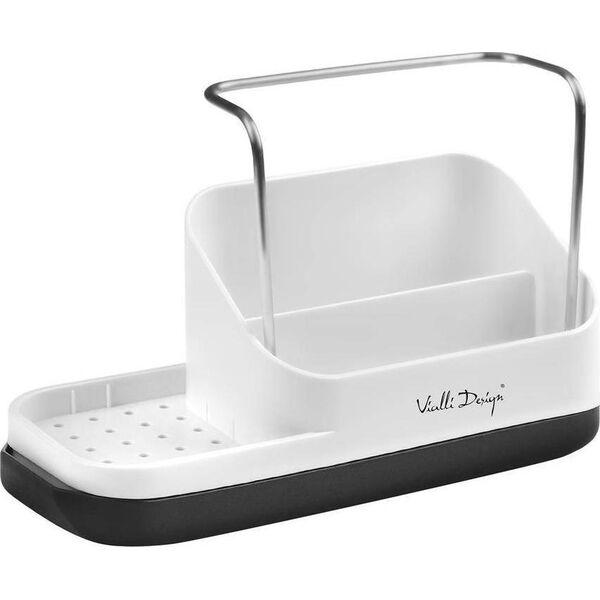 Vialli Design Organizer kuchenny z dozownikiem na płyn Livio Duo biały 8302 10354335 5901638728302