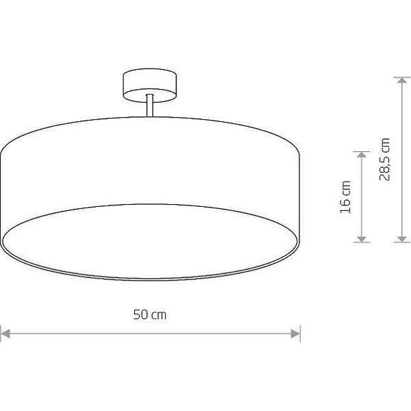 Lampa sufitowa Nowodvorski Abażurowy plafon minimalistyczny Violet 7961 okrągły czarny hol 10360348 5903139796194
